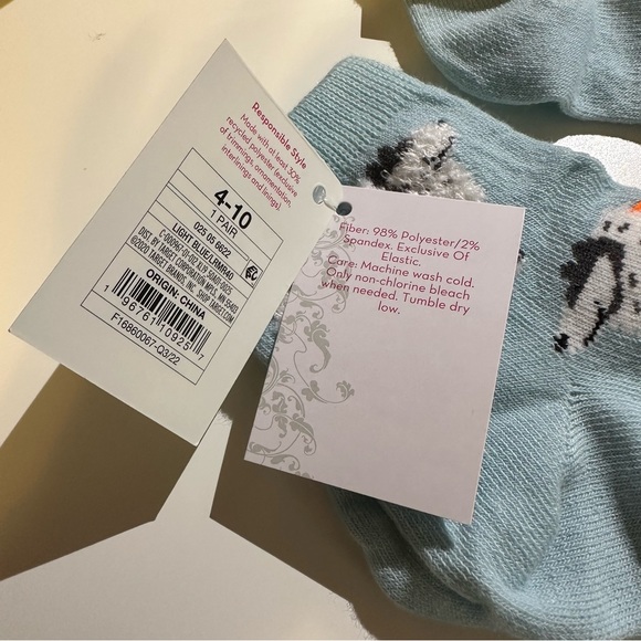 2 Pairs NWT Xhilaration Light Blue Orange Husky Ankle Socks - Picture 3 of 4